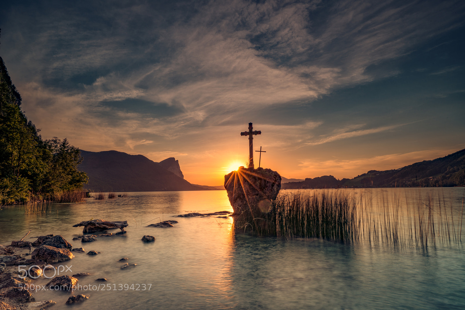 Sony a7R II sample photo. Kreuzstein am mondsee photography