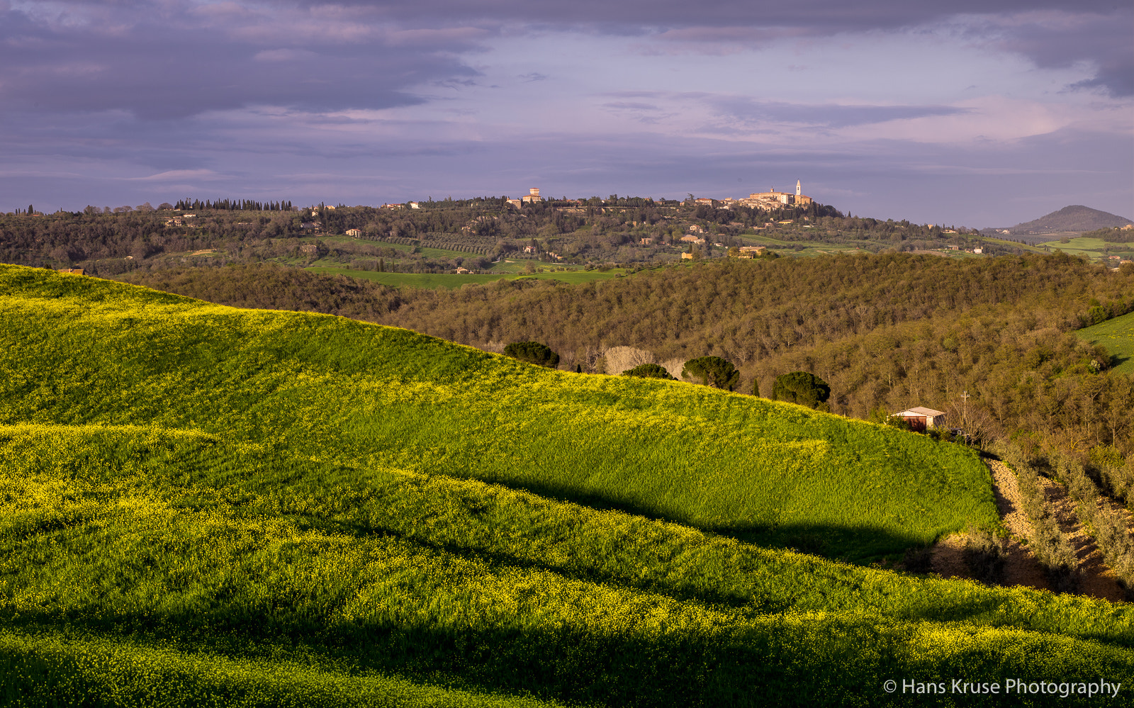 Phase One IQ160 sample photo. Rolling hills below pienza photography