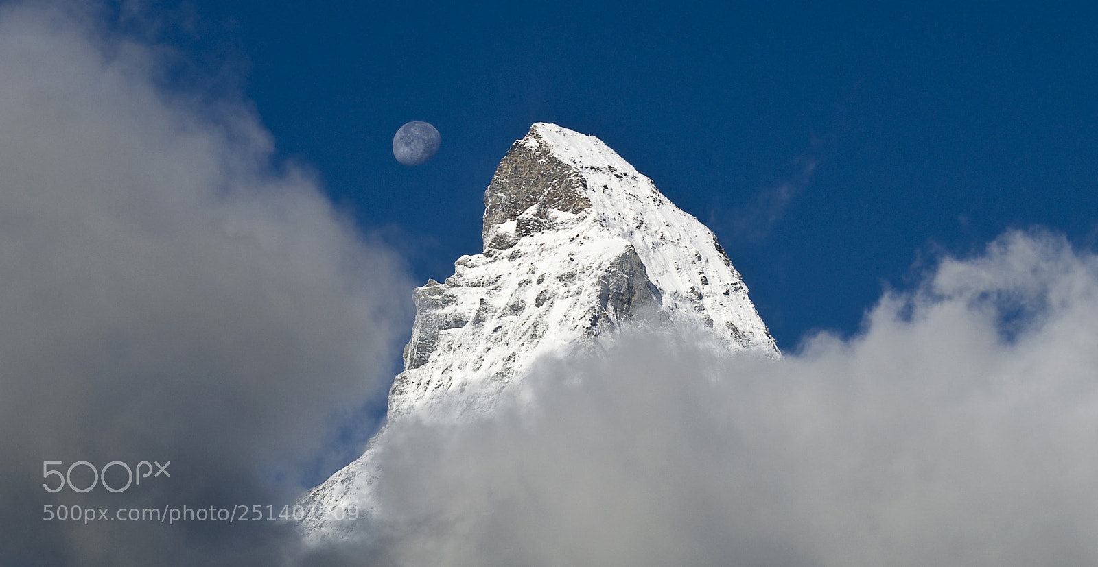 Nikon D80 sample photo. Moon and matterhorn ii photography