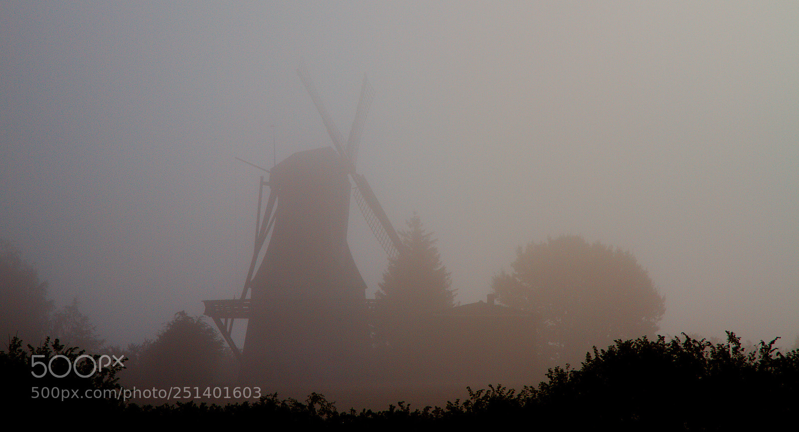 Canon EOS 7D sample photo. Windmill in the fog photography