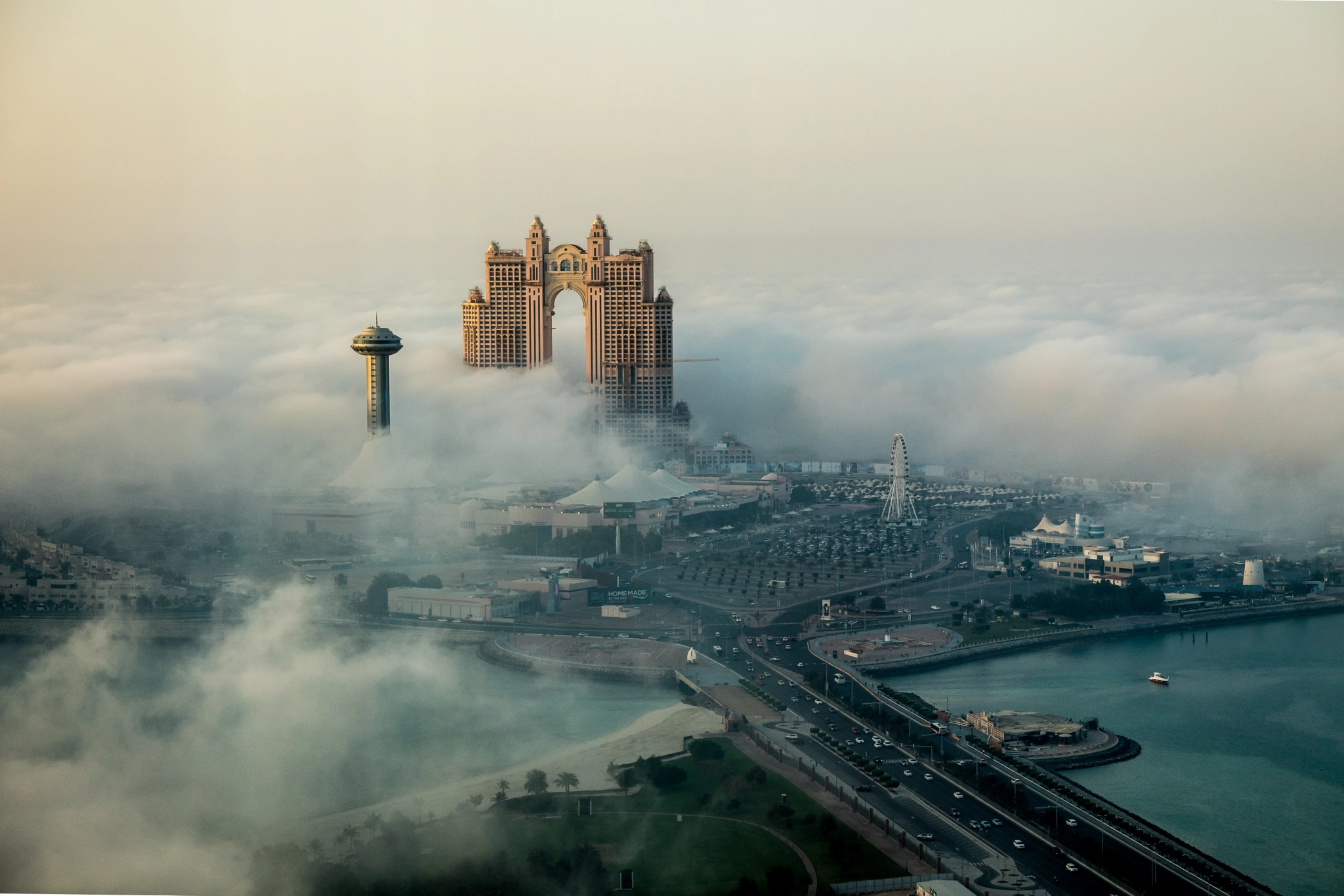 Leica CL sample photo. Fog in abu dhabi photography