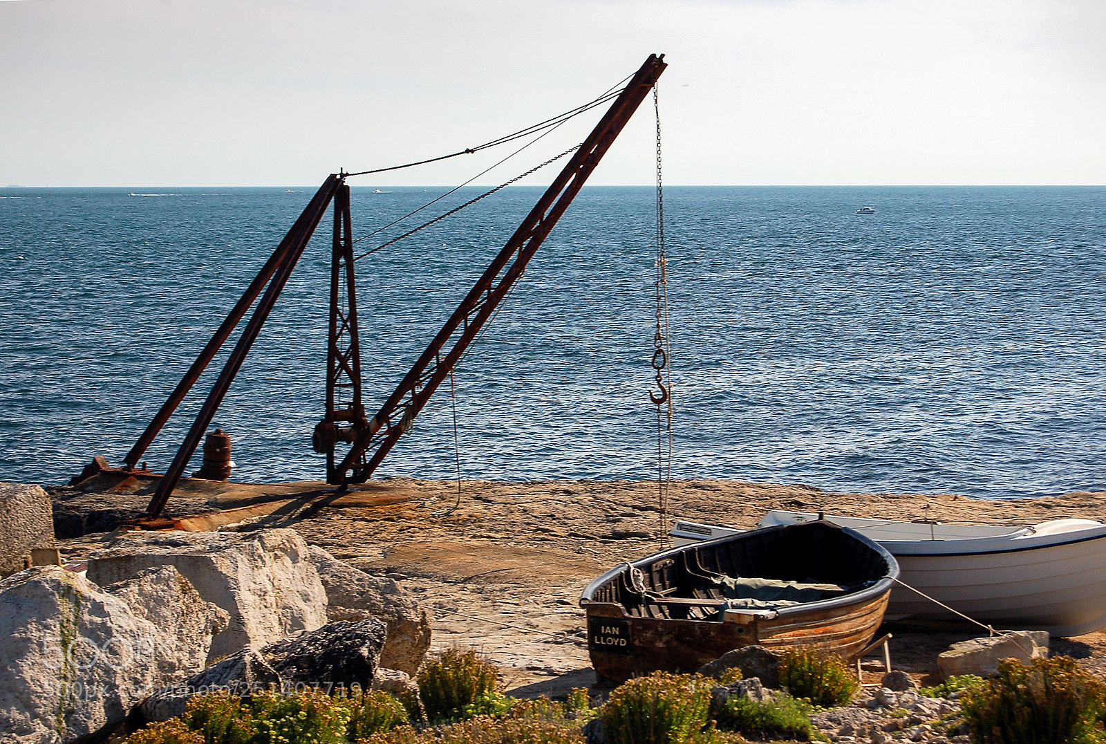 Nikon D50 sample photo. Quarry crane on portland photography