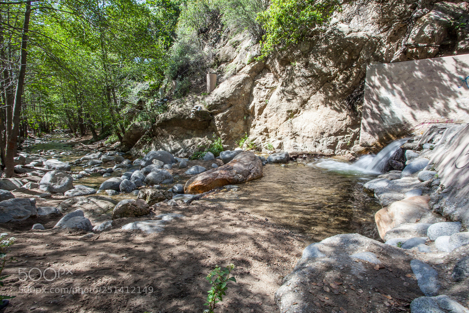 Canon EOS 5D Mark II sample photo. Eaton canyon stream running photography