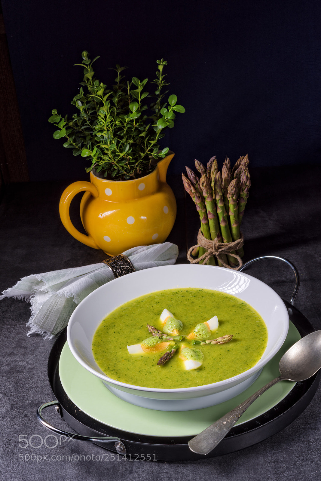 Nikon D810 sample photo. Green wild garlic soup photography