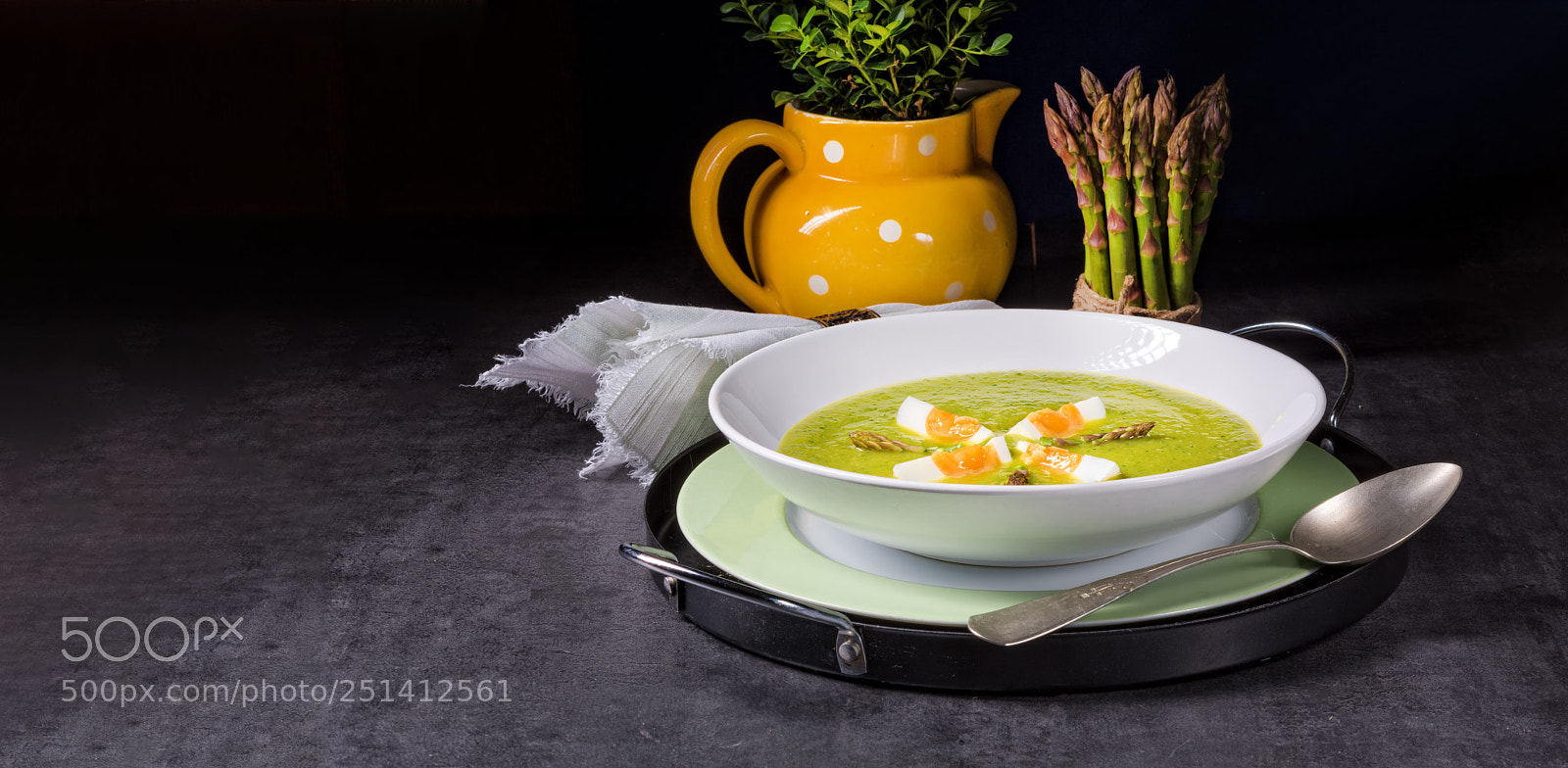 Nikon D810 sample photo. Green wild garlic soup photography