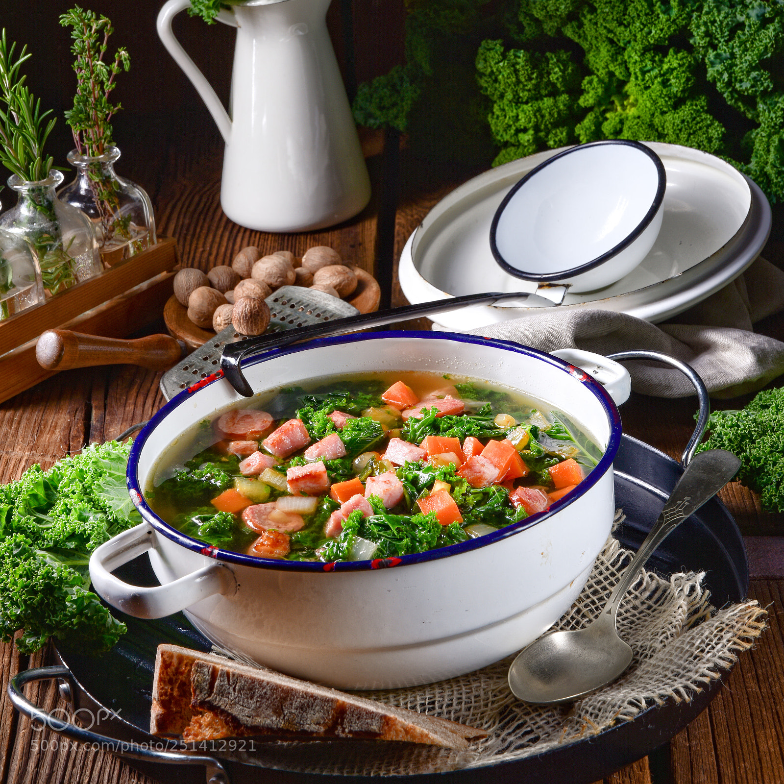Nikon D810 sample photo. A tasty kale soup photography
