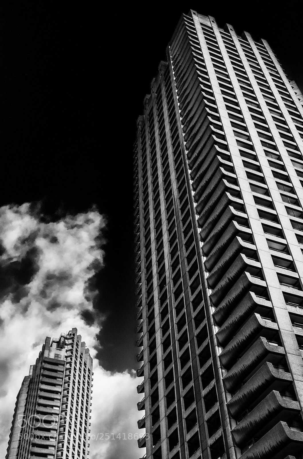 Fujifilm X100F sample photo. Barbican high rise residential photography