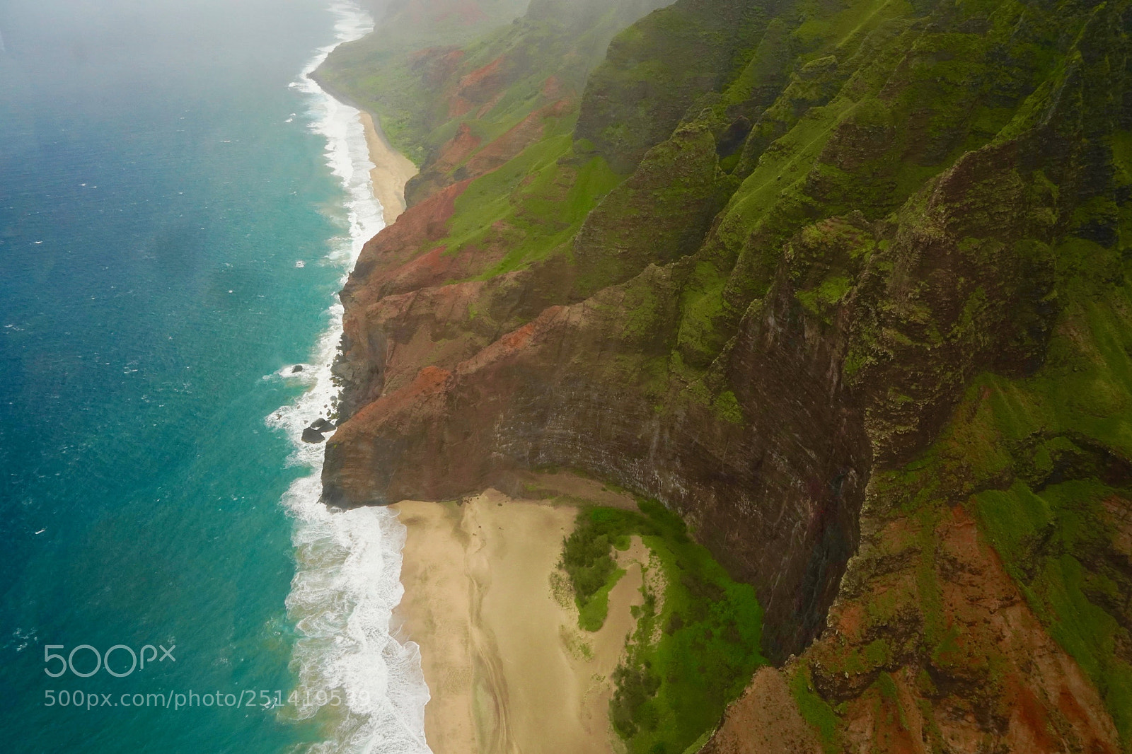 Sony a9 sample photo. Napali from air photography
