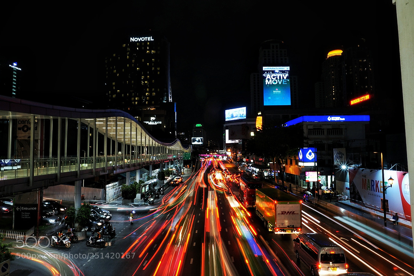 Sony a6000 sample photo. Light trail @bangkok photography