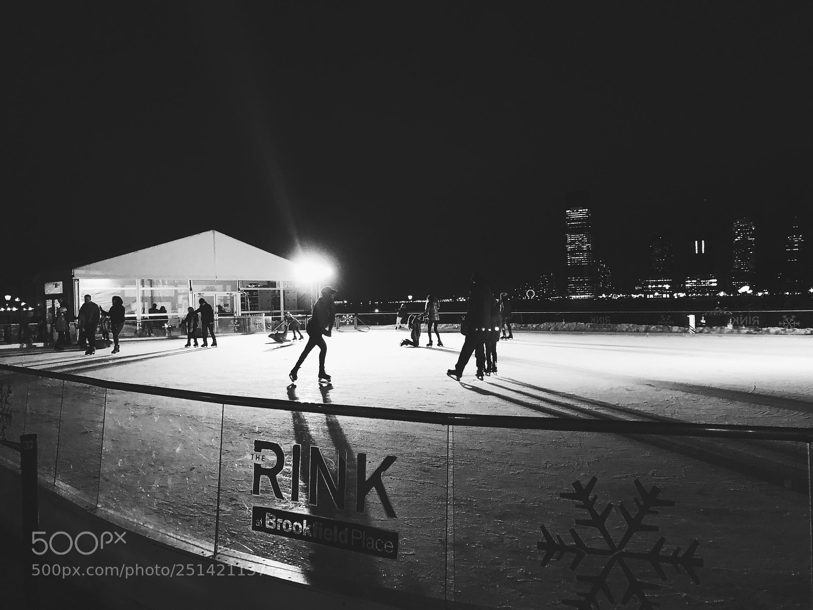 Apple iPhone X sample photo. Outdoor ice rink in photography