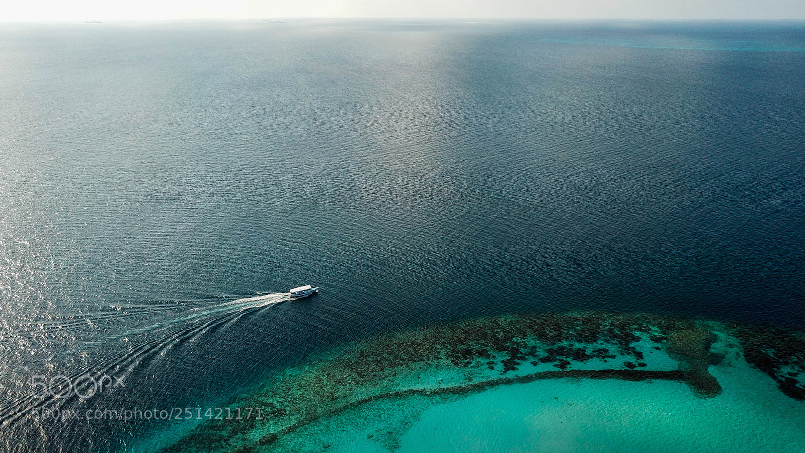 DJI FC220 sample photo. Boat on maldives photography
