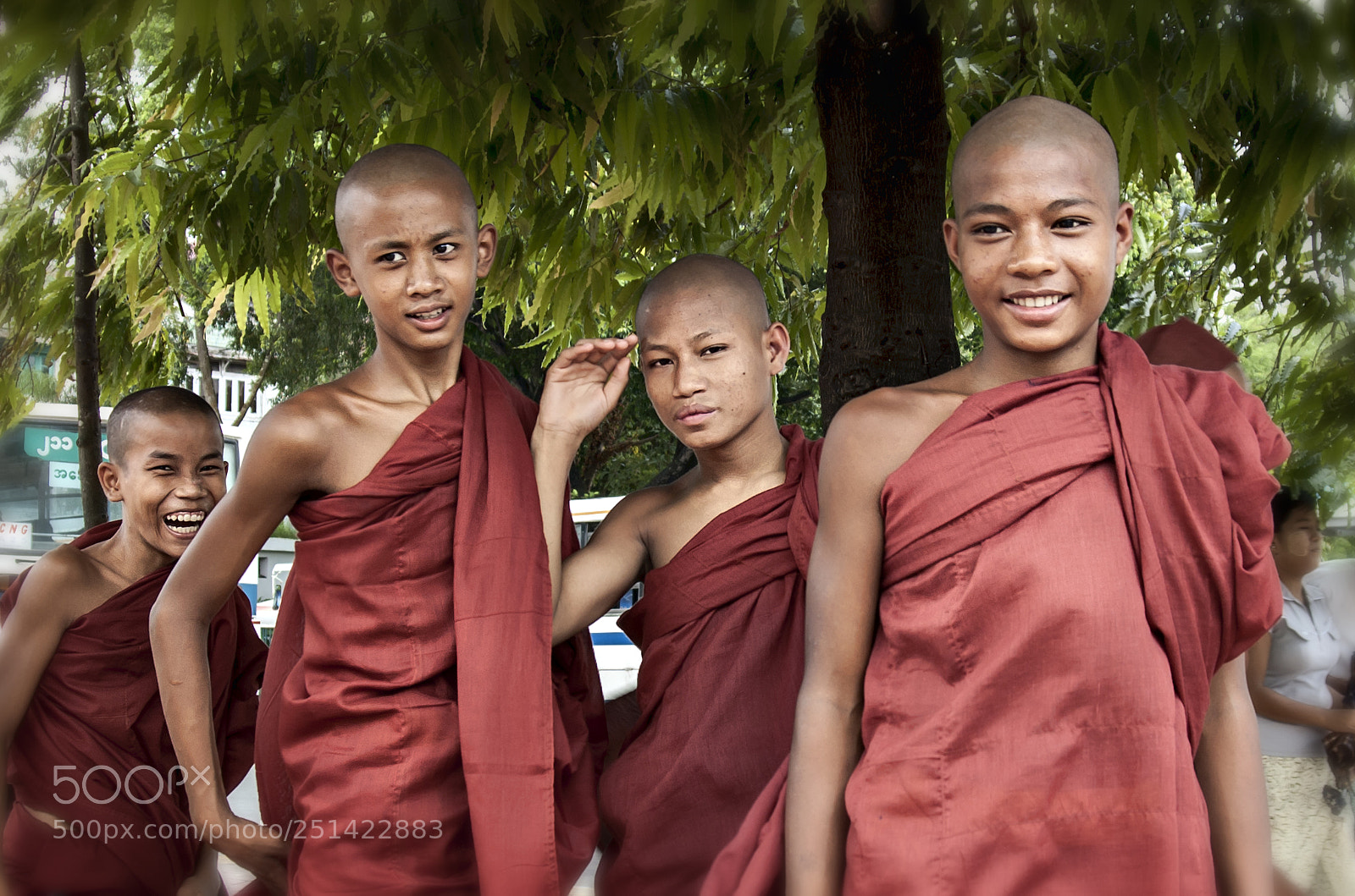 Nikon D70 sample photo. Young monks / rangoon photography