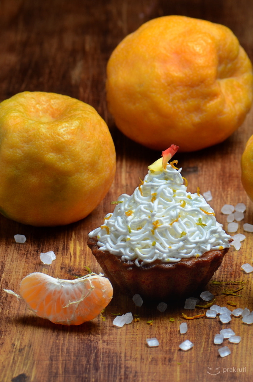 Nikon AF-S Micro-Nikkor 105mm F2.8G IF-ED VR sample photo. Orange cupcake photography