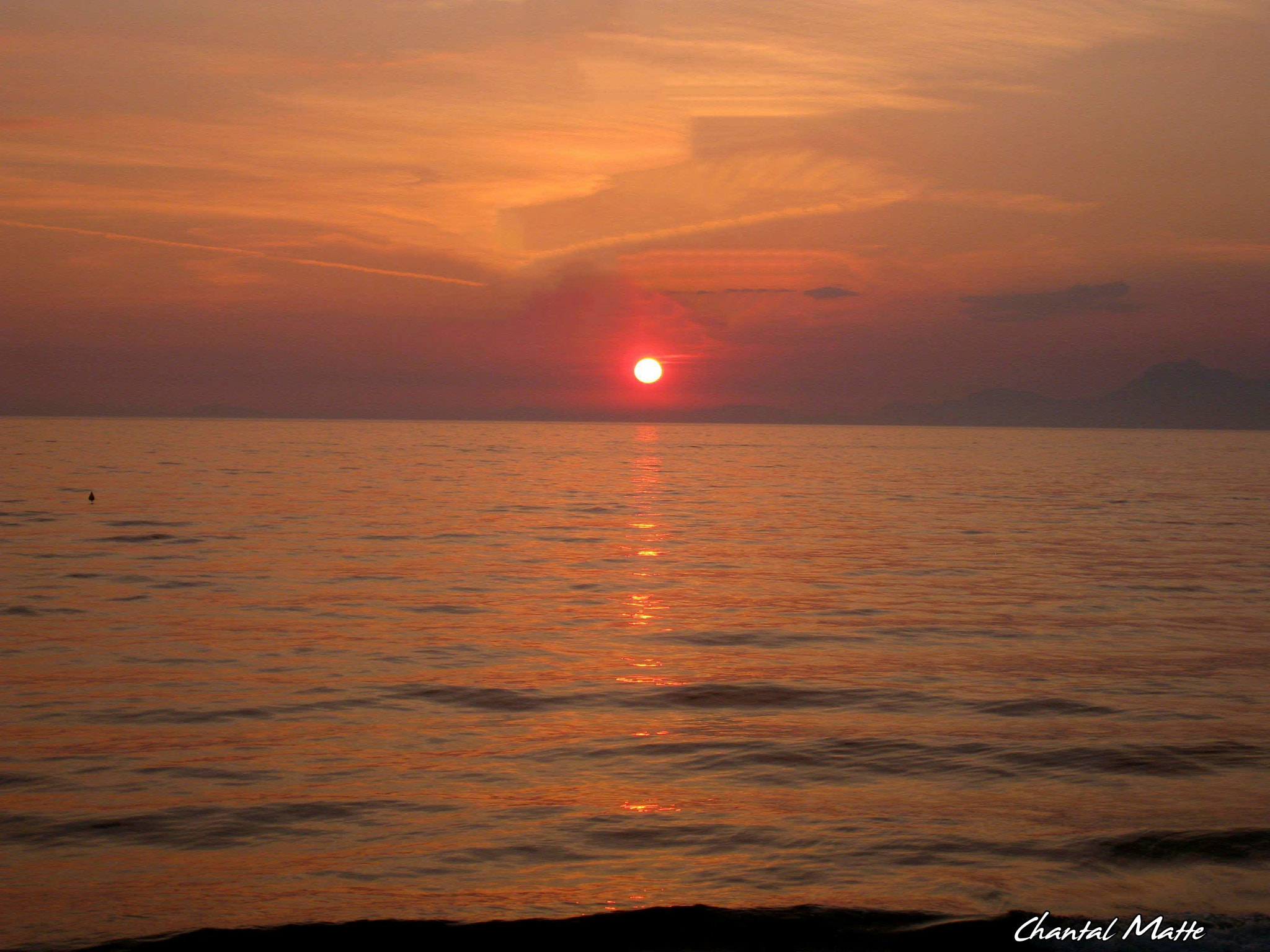 Canon POWERSHOT SD870 IS sample photo. Orange sky at agropoli photography