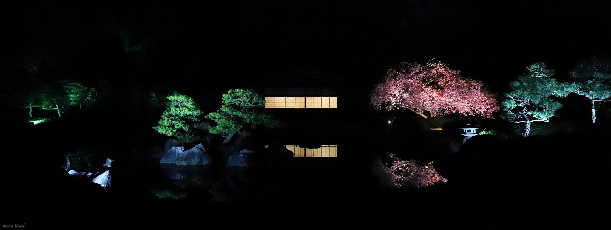 Canon EF 16-35mm F4L IS USM sample photo. Spring night garden photography