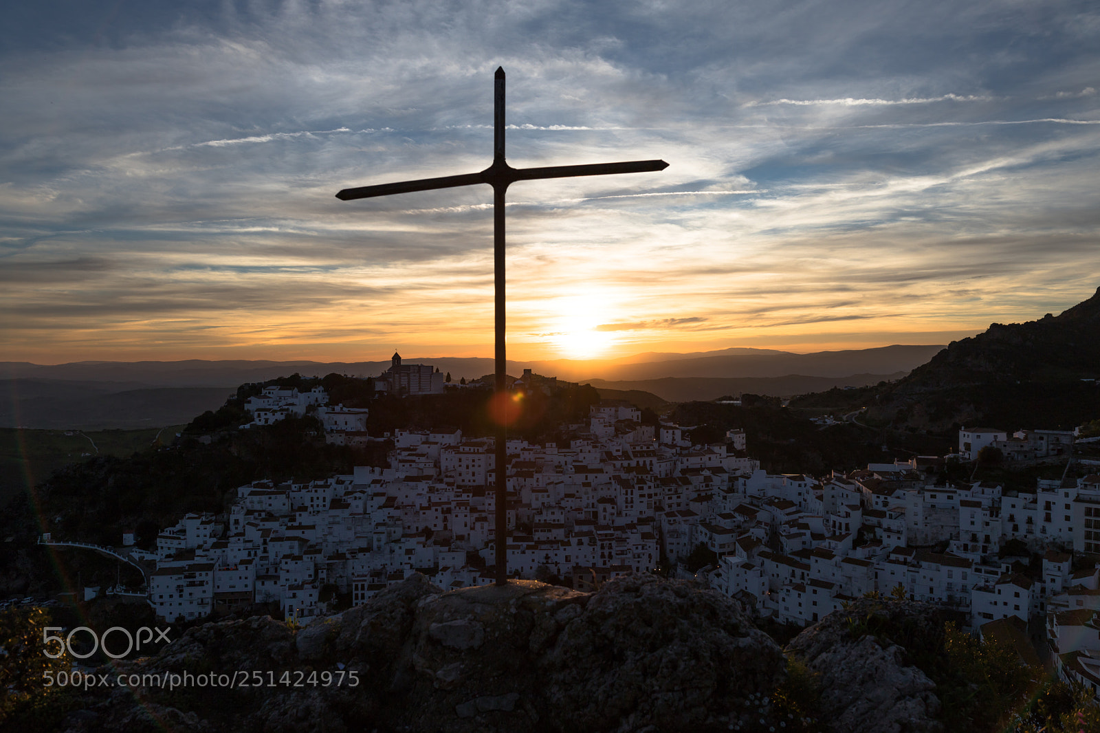 Canon EOS 6D Mark II sample photo. Casares cross at sunset photography