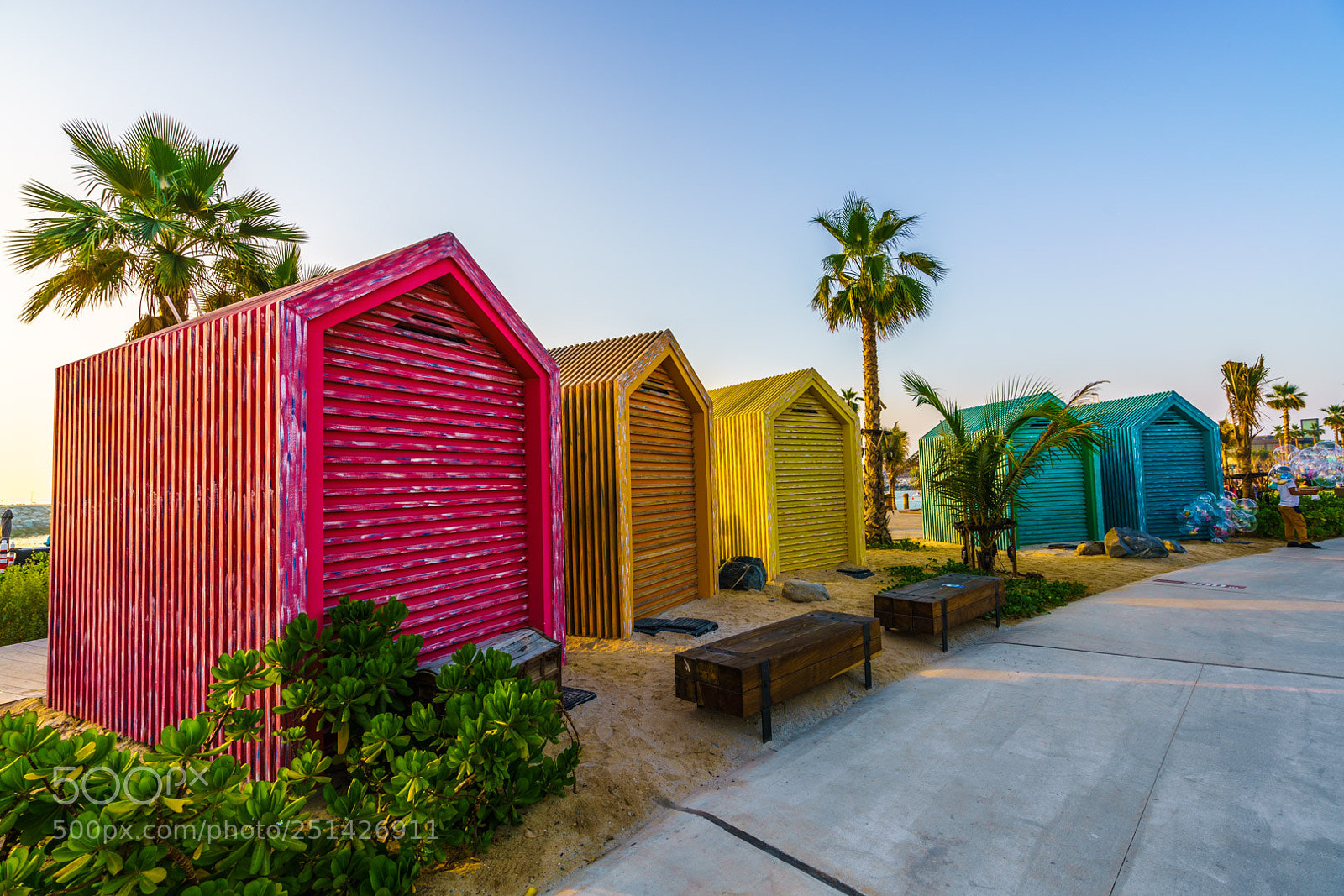 Sony a7R II sample photo. Colorful cabins at la photography