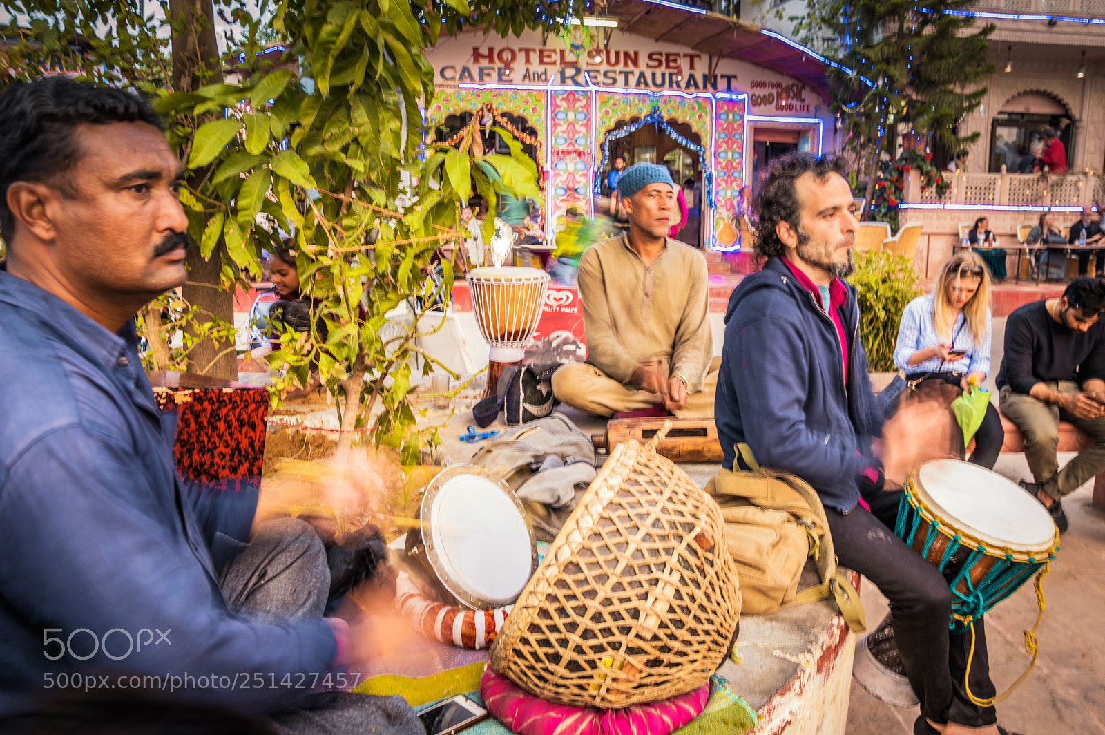 Nikon D3200 sample photo. Musicians | pushkar photography