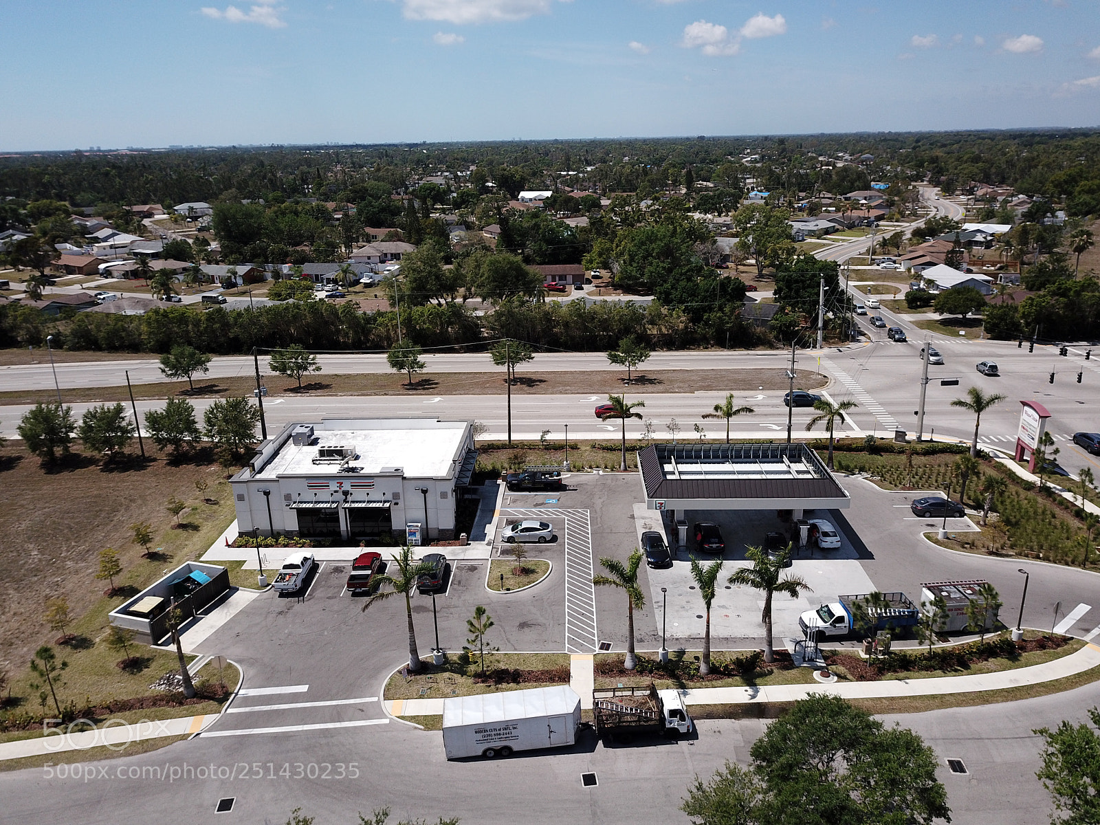DJI FC220 sample photo. Gas station aerial photography