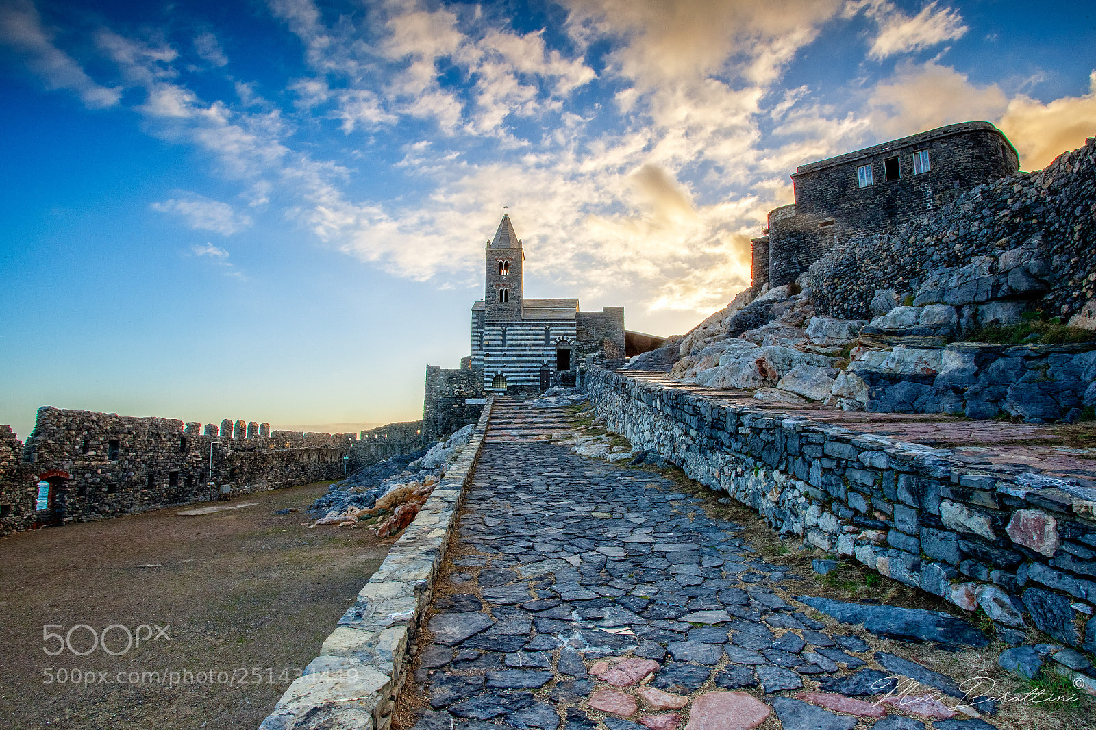 Canon EOS 5D Mark II sample photo. Medieval church in portovenere photography
