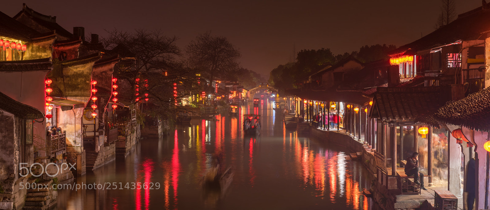 Nikon D810 sample photo. Nightscape of xitang town photography