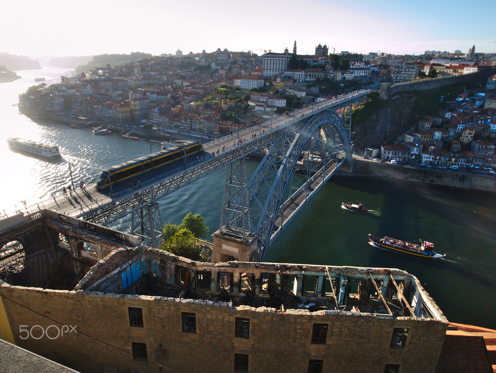 Panasonic Lumix DMC-GF7 sample photo. Ruins in front of porto photography