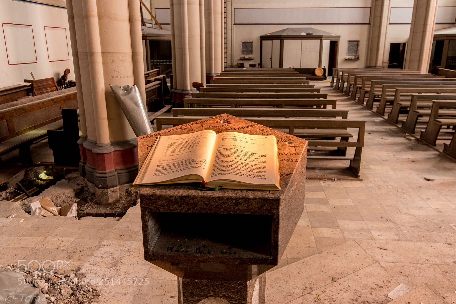 Nikon D5500 sample photo. Inside the abandoned church photography