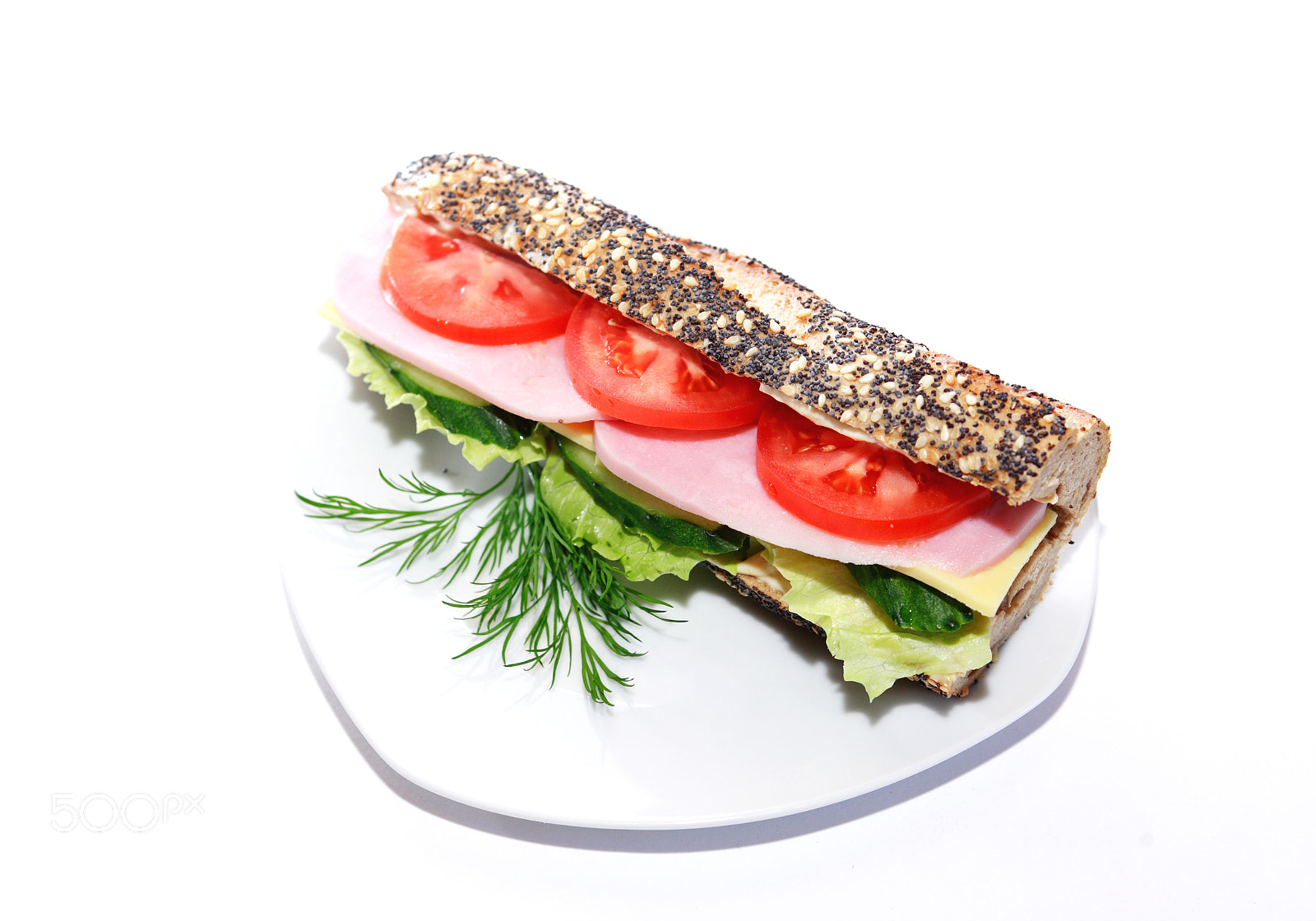 Canon EOS 5D sample photo. Delicious sandwich on white photography