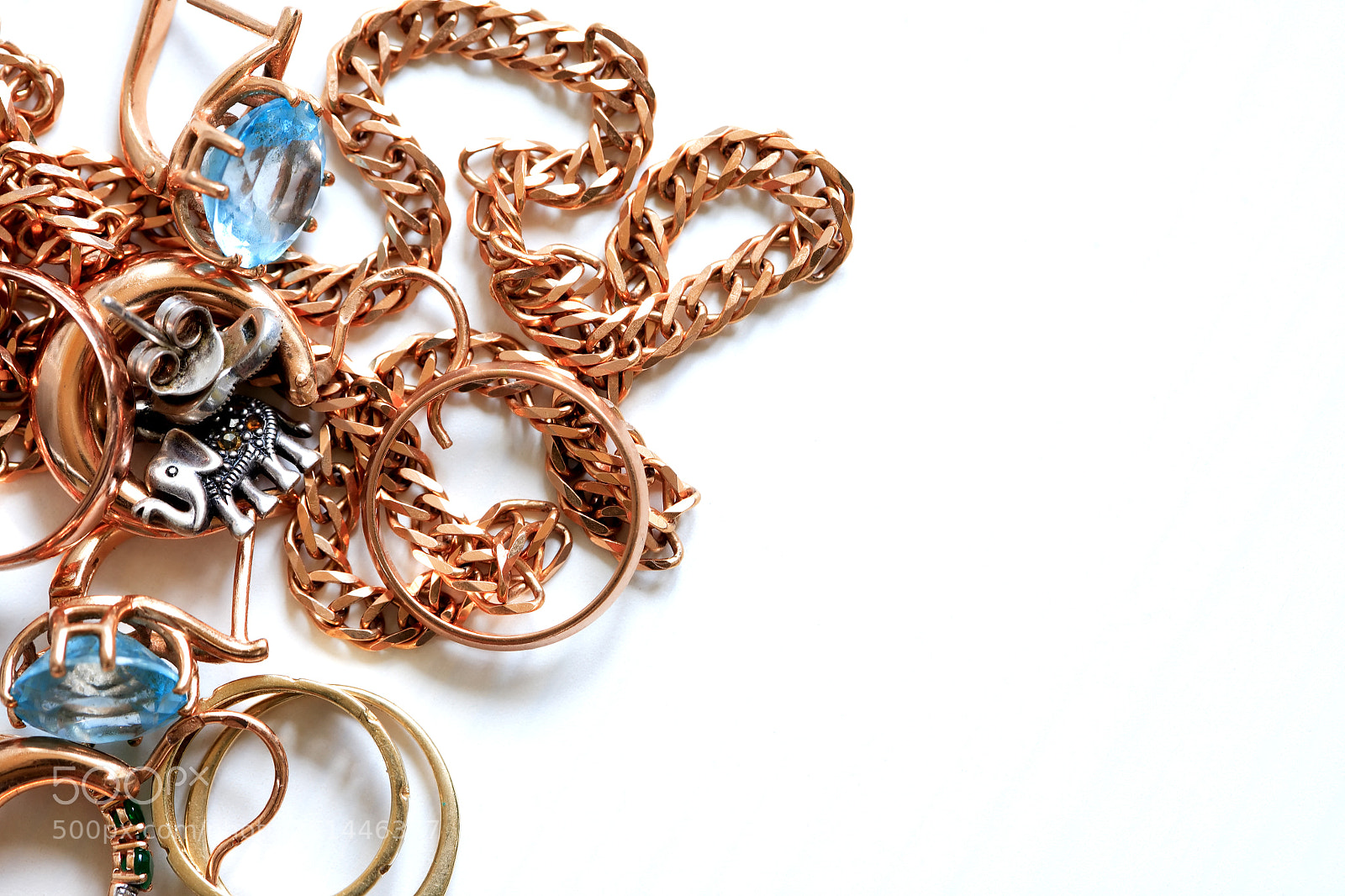 Canon EOS 5D sample photo. Jewelry on white photography