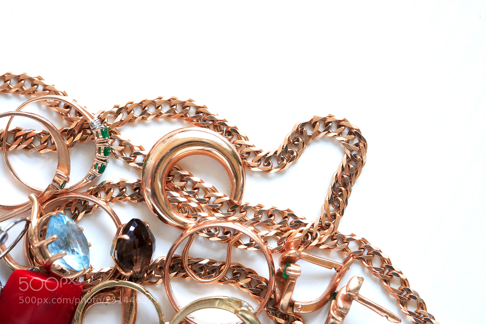 Canon EOS 5D sample photo. Jewelry on white photography