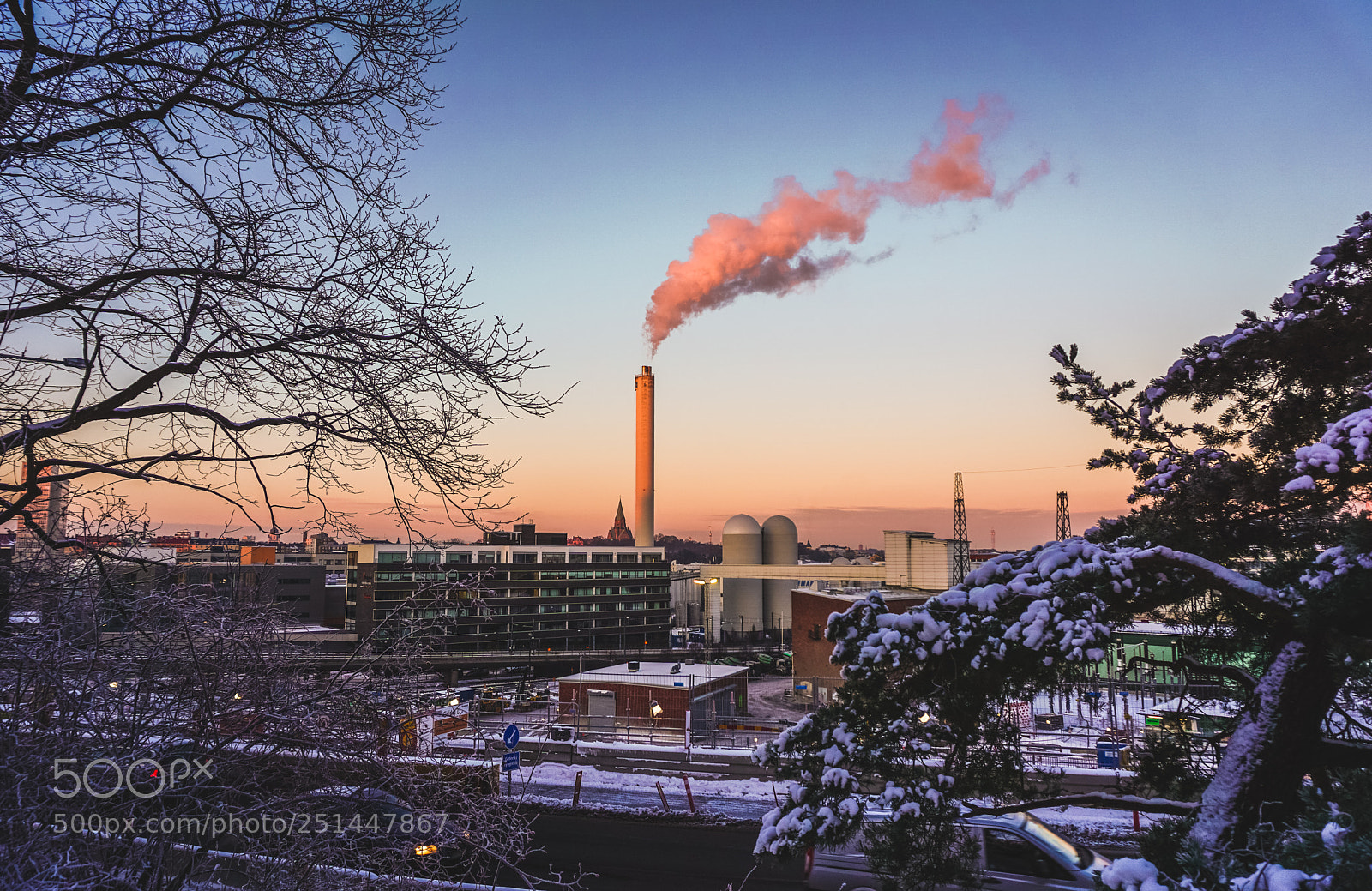 Sony a5100 sample photo. Industrial sunset photography