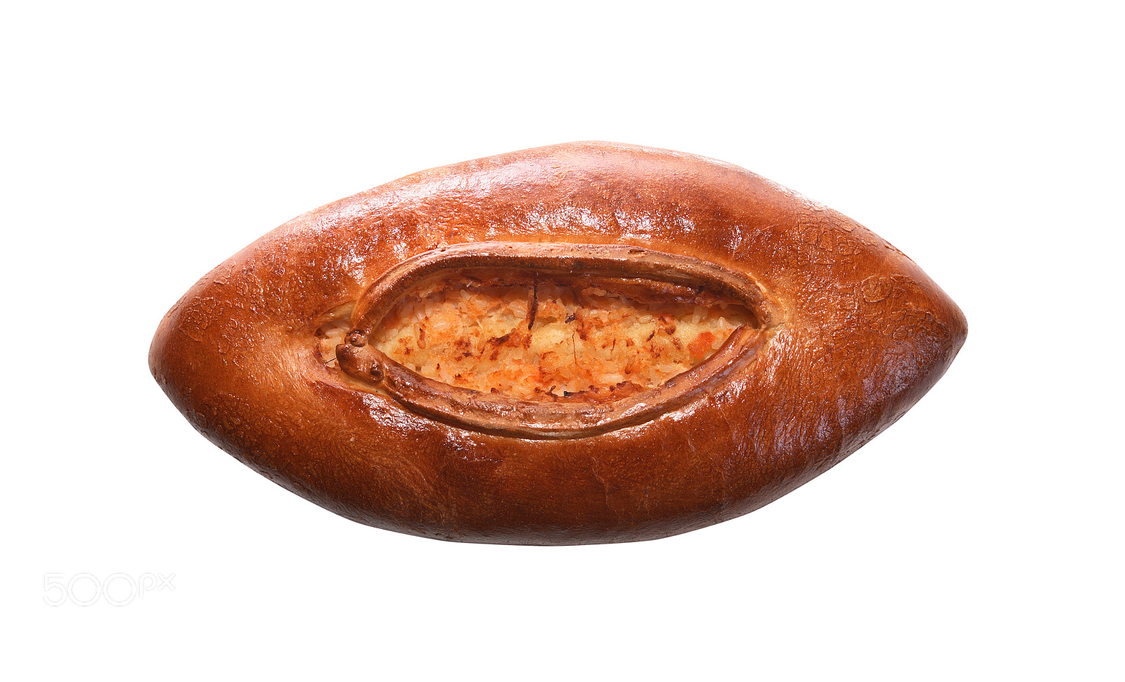 Canon EOS 5D sample photo. Meat pie on white photography