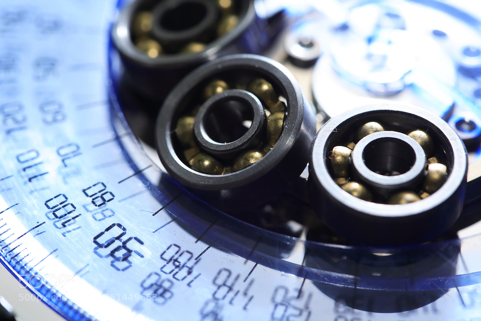 Canon EOS 5D sample photo. Ball bearings and protractor photography