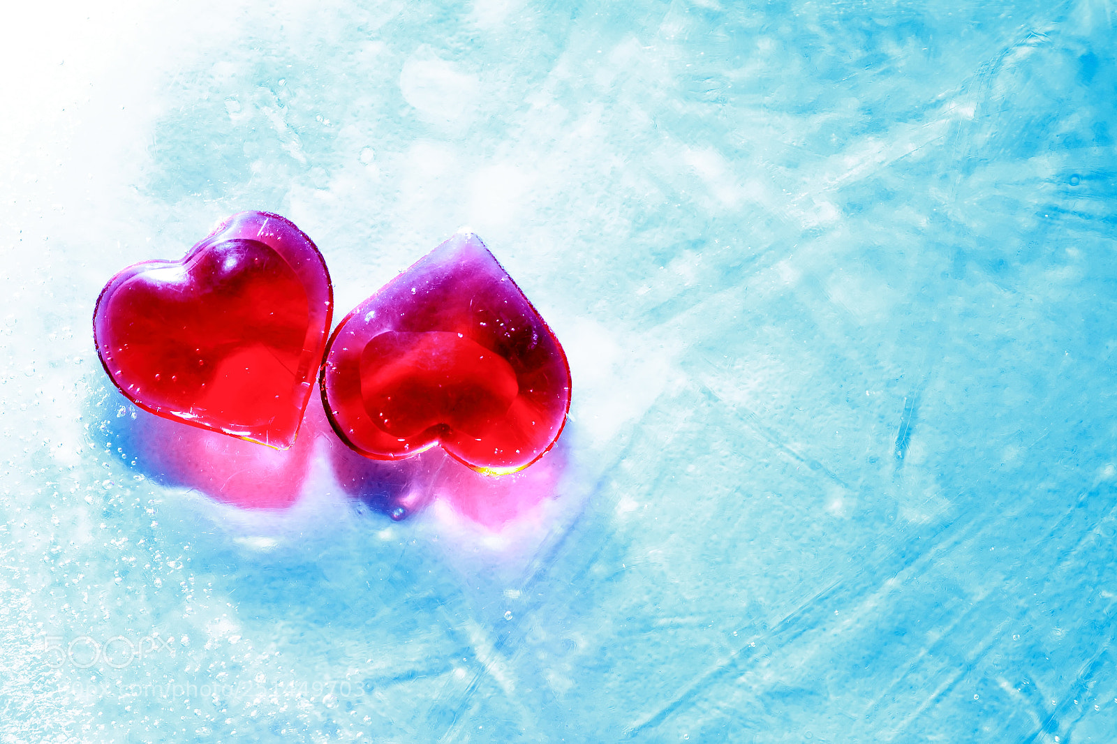 Canon EOS 5D sample photo. Hearts in ice photography