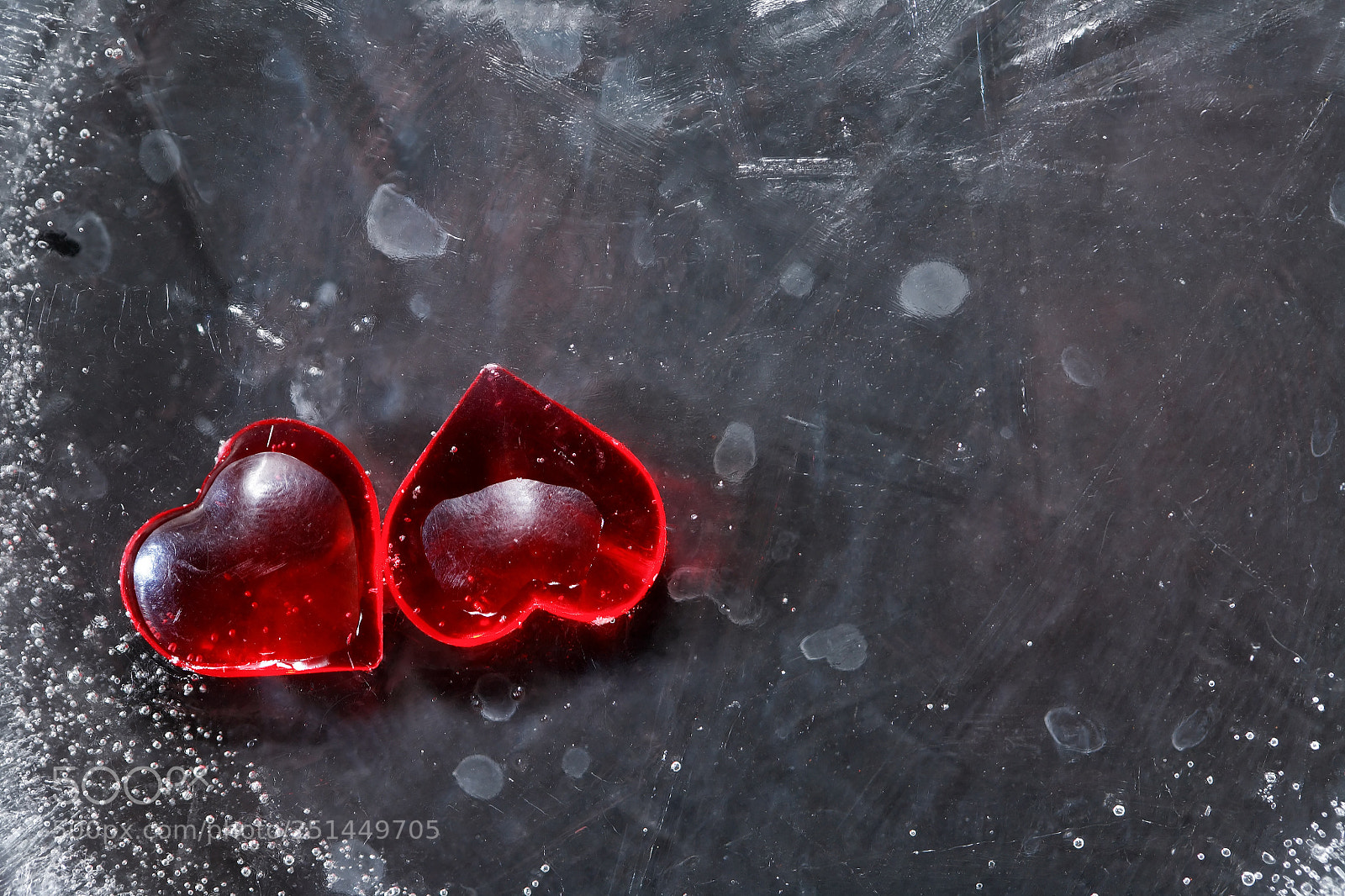 Canon EOS 5D sample photo. Hearts in ice photography
