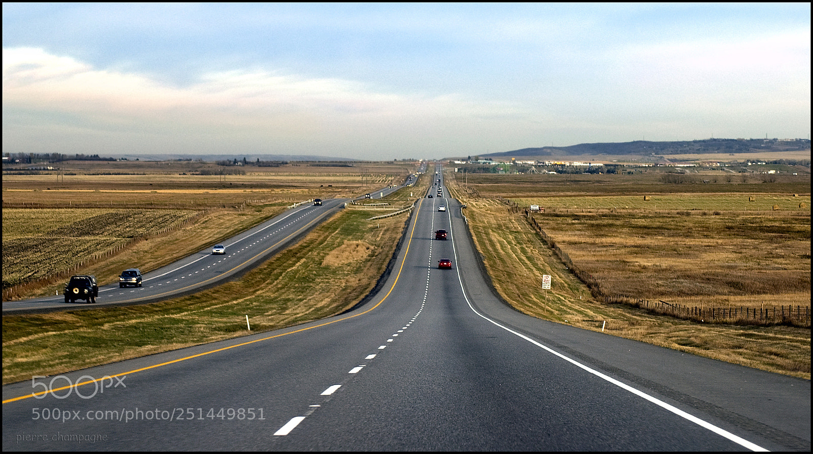 Nikon D70 sample photo. Highway in the prairies photography