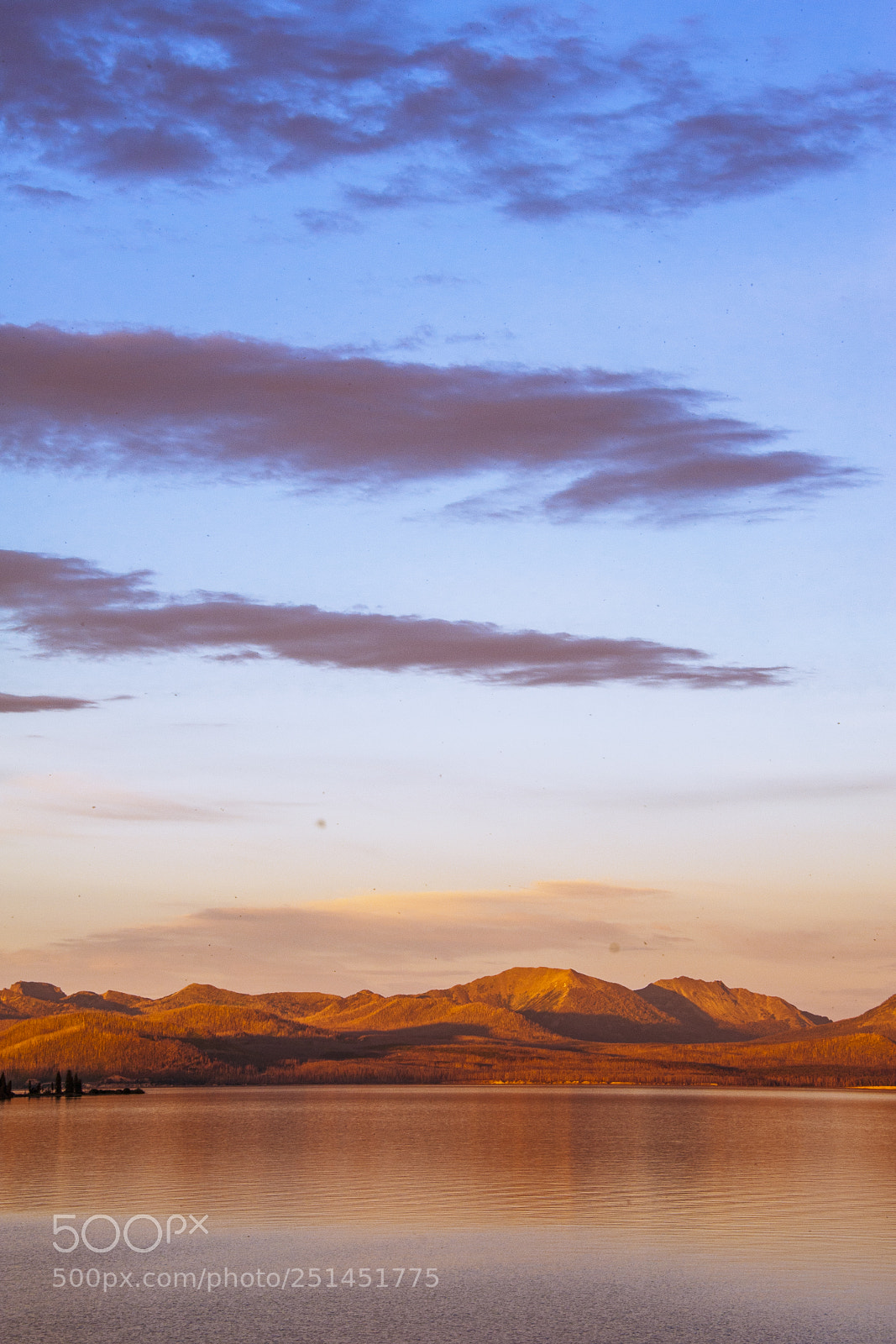 Nikon D700 sample photo. Sunset at yellowstone lake photography