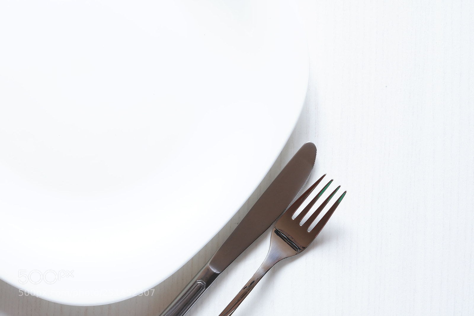 Canon EOS 5D sample photo. Empty plate near fork photography