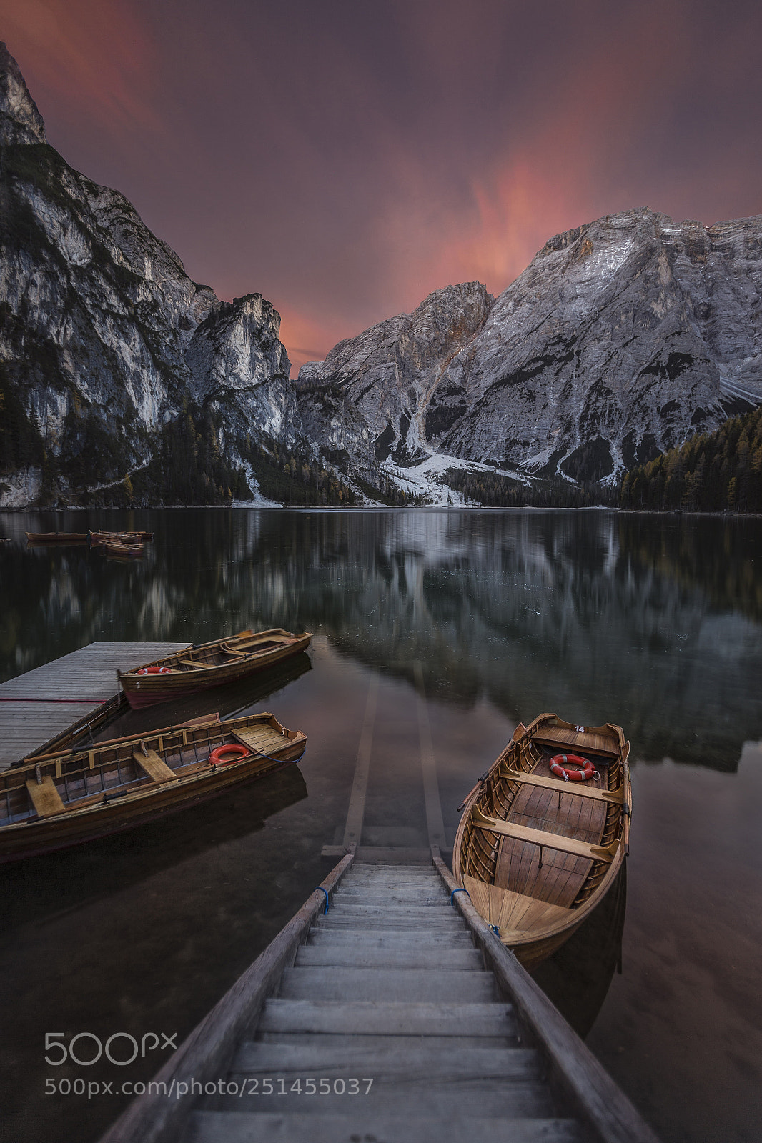 Canon EOS-1D X sample photo. Sunset- lago di braies photography