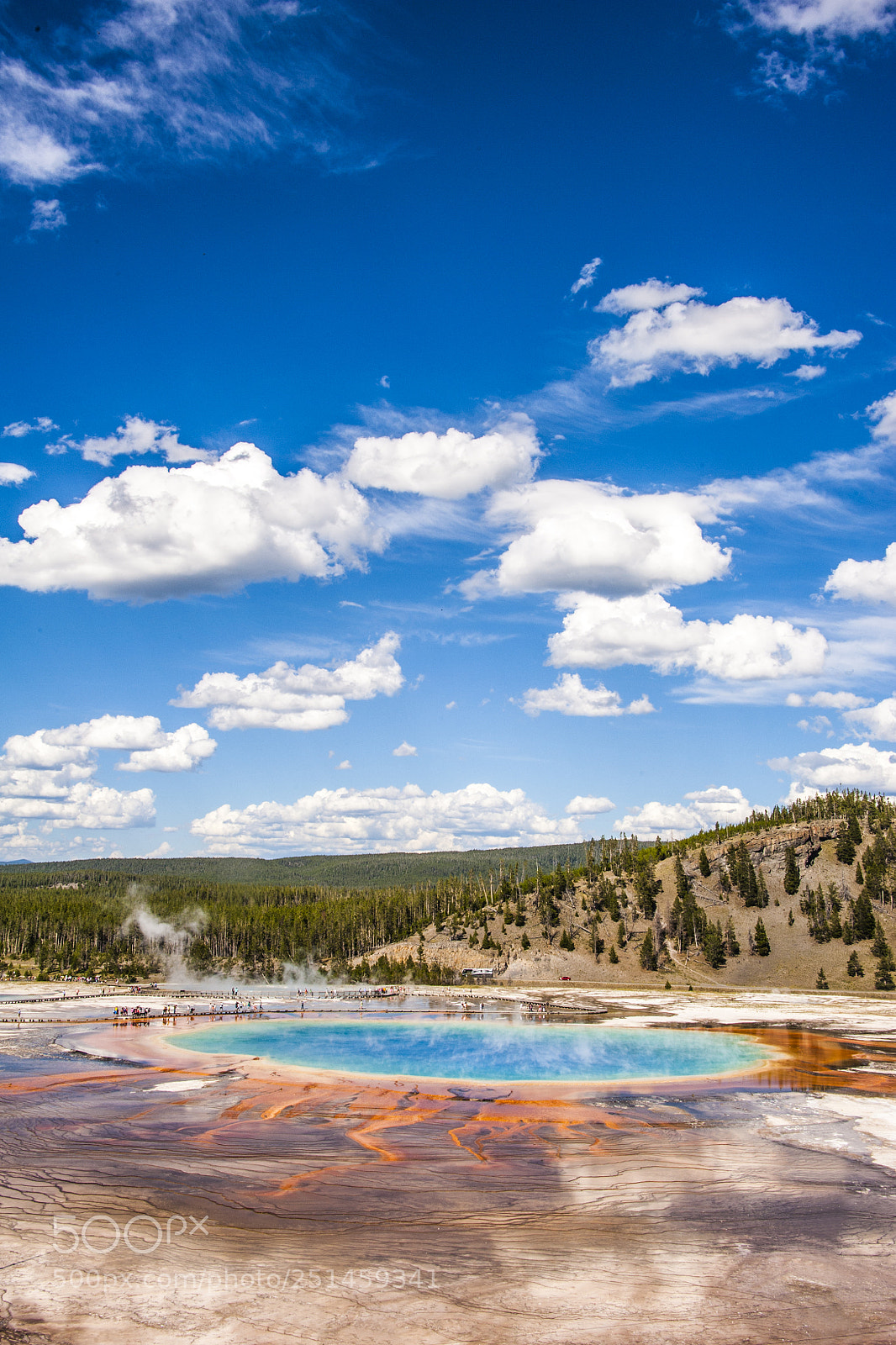 Nikon D700 sample photo. Grand prismatic spring, yellowstone photography