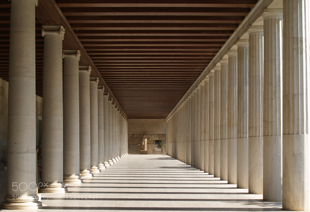Olympus E-500 (EVOLT E-500) sample photo. Stoa of atalos, athens photography