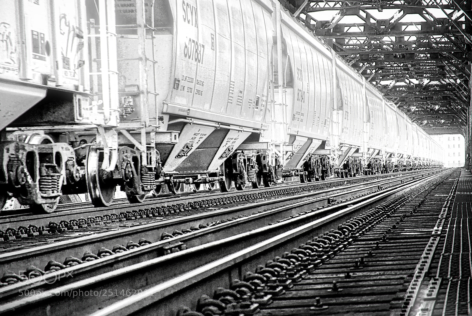 Pentax K200D sample photo. Moving train of light photography