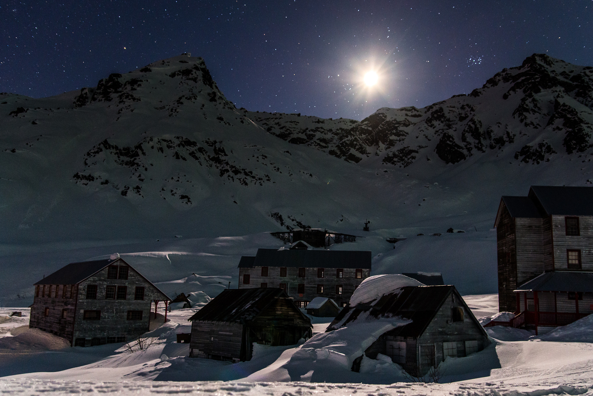 Independence Mine at Night