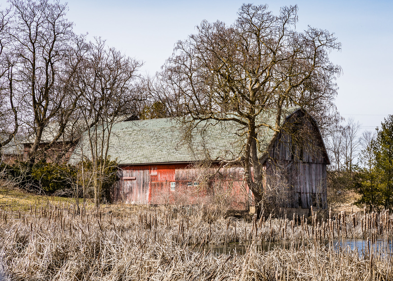 Canon EOS 5D Mark IV sample photo. Barn on the pond photography