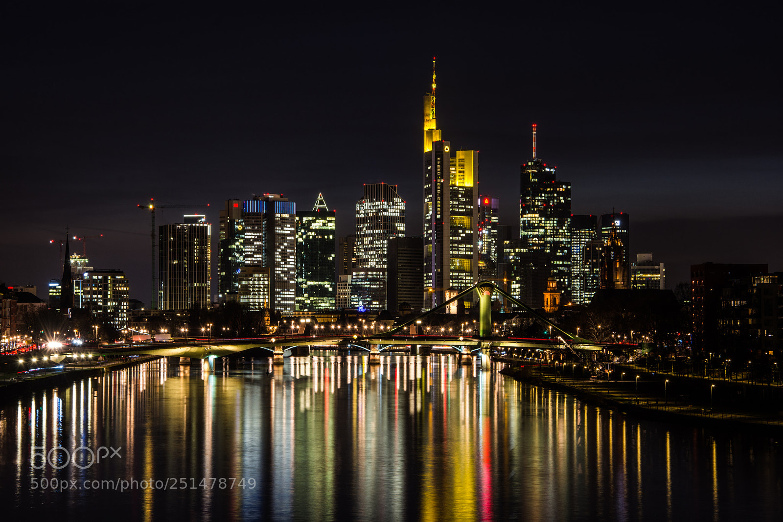 Nikon D7200 sample photo. Frankfurt skyline at night photography