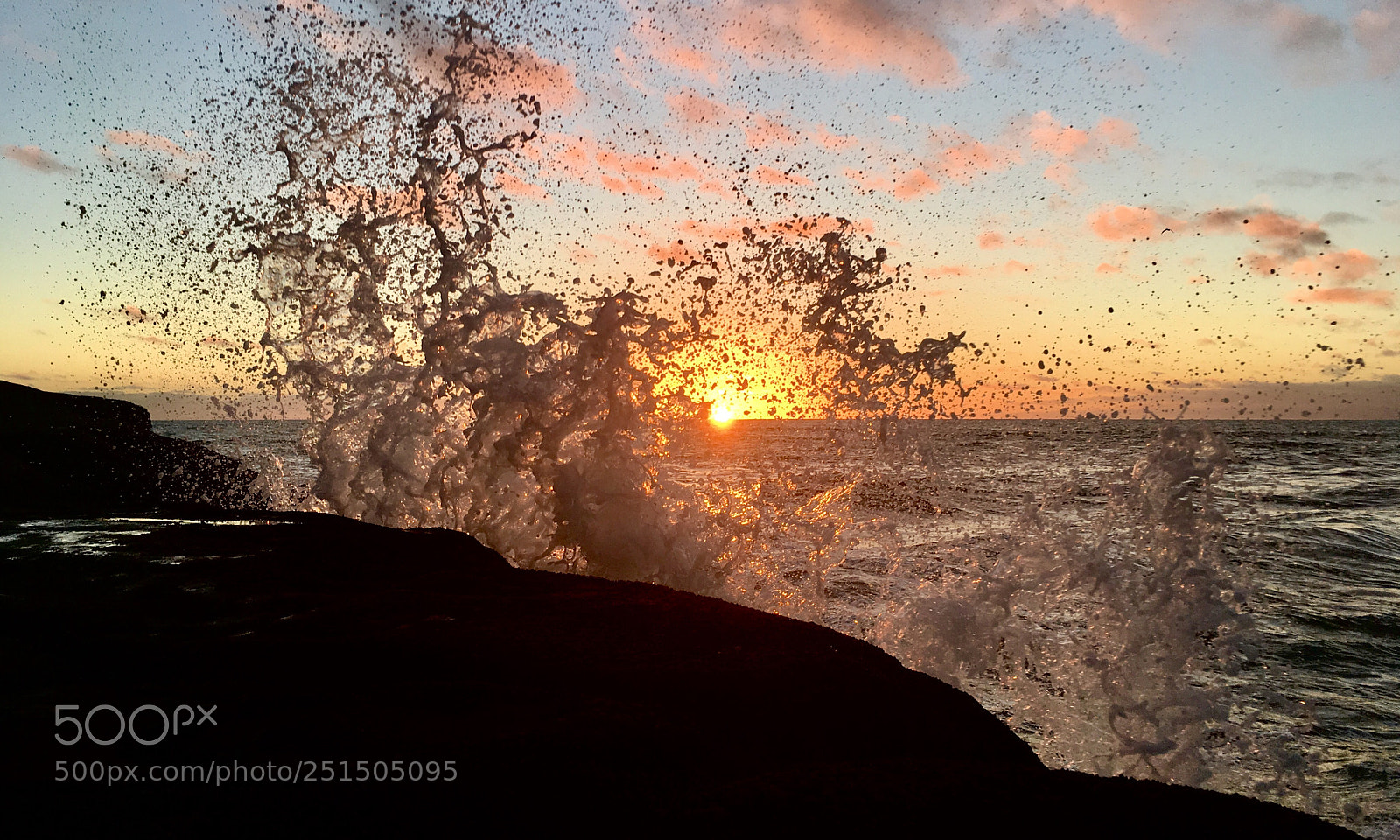Apple iPhone SE sample photo. Sunset and wave photography