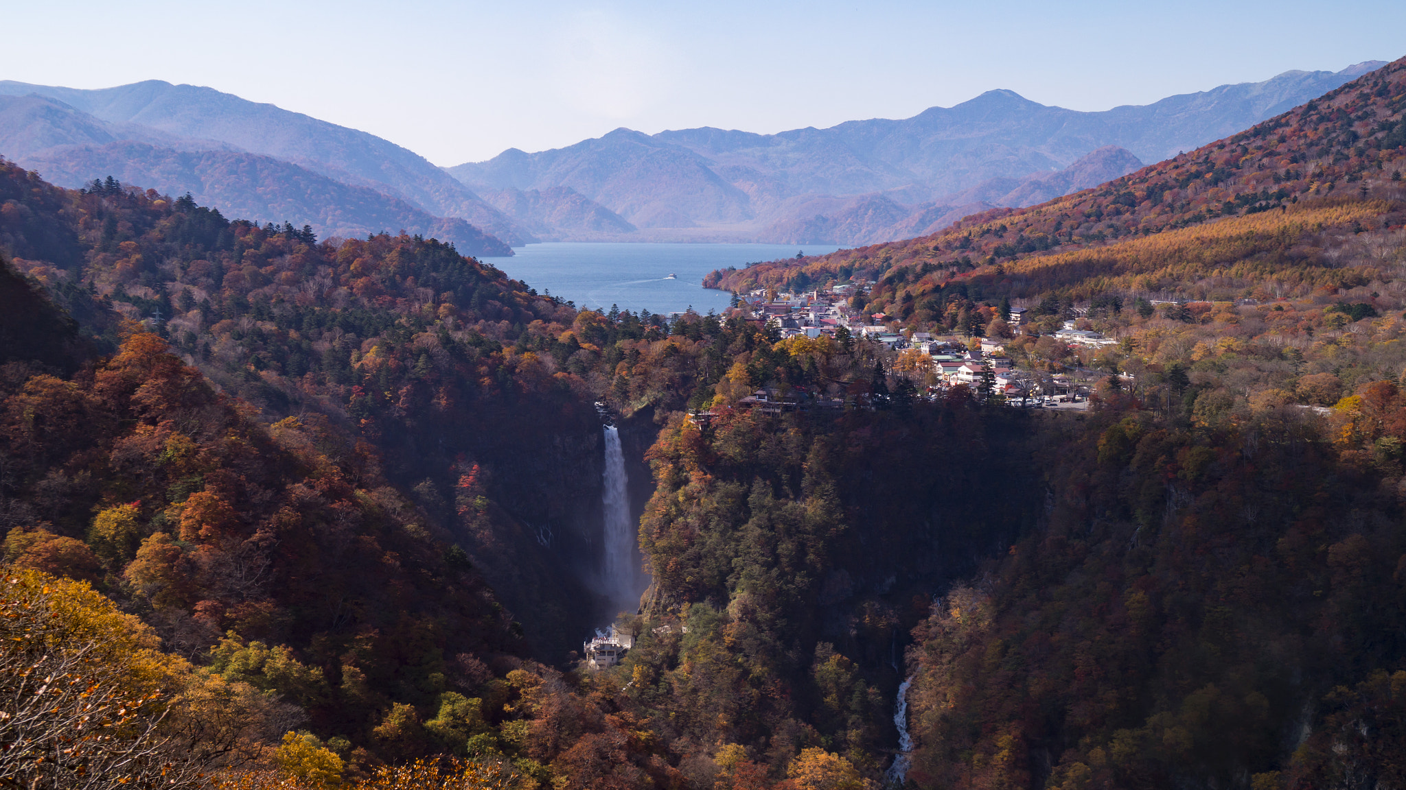 Sony Alpha QX1 sample photo. Kegon falls and lake chuzenji photography