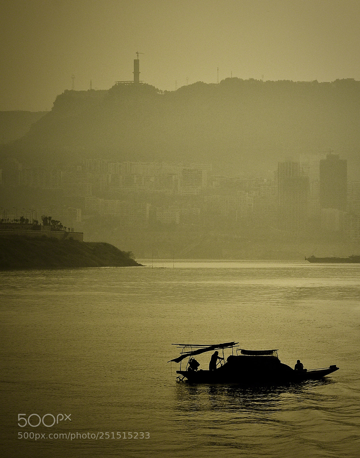Pentax K10D sample photo. Chinese sampan photography
