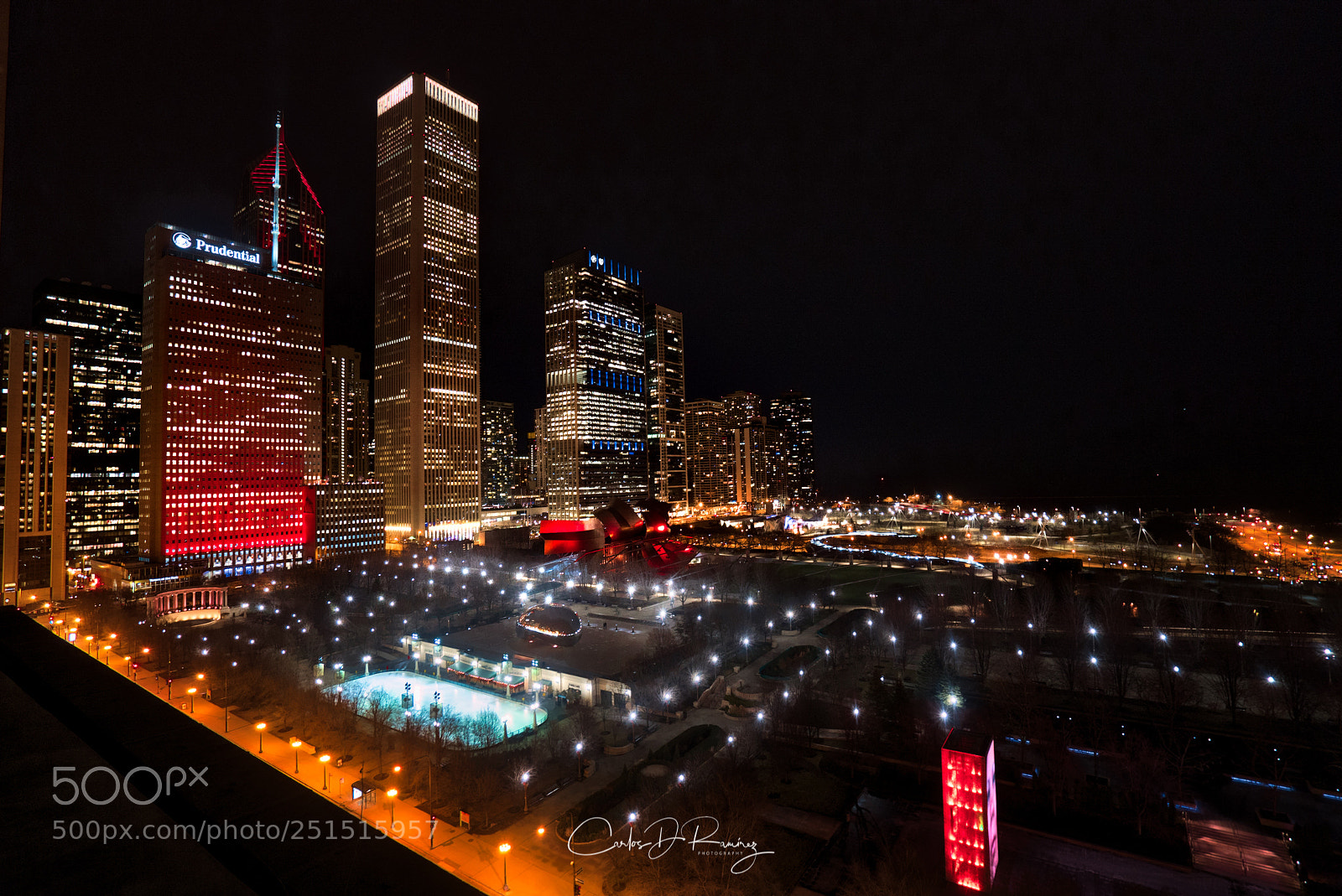 Sony a7S sample photo. Chicago at night photography