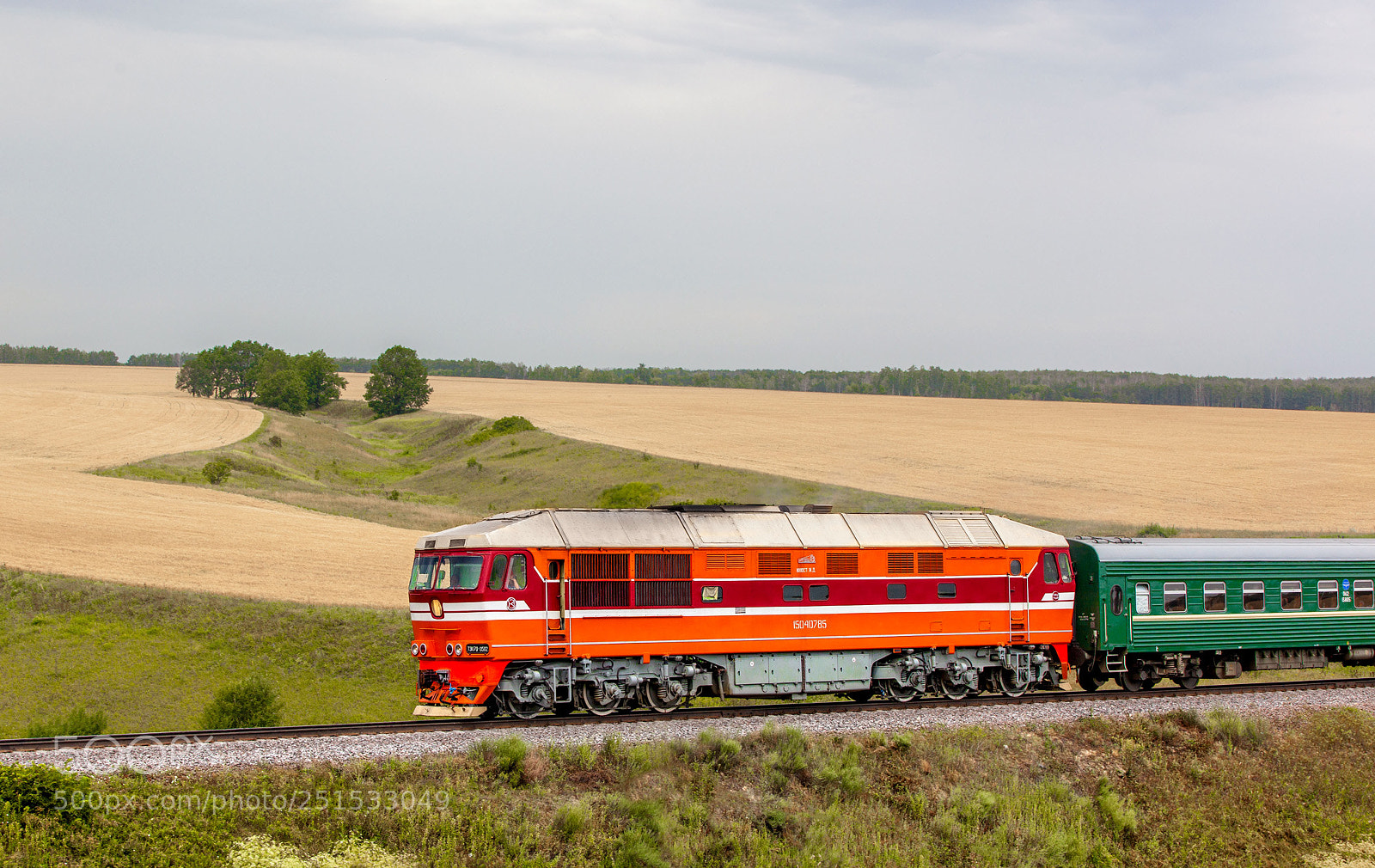 Canon EOS 5D Mark II sample photo. Passenger train near stanovaya photography